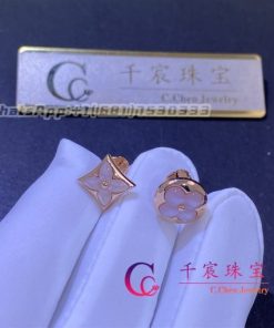 Louis Vuitton Color Blossom BB Sun and Star Ear Stud, Pink Gold and Pink Mother-of-Pearl Q16637 ?C Q16638