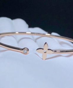 Louis Vuitton Idylle Blossom Twist Bracelet, Pink Gold Q95534