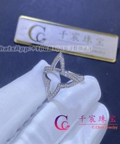 Louis Vuitton Ombre Blossom Open Ring, White Gold and Diamonds Q0I24G