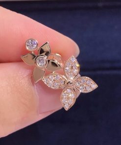 Louis Vuitton Star Blossom Earring Pink Gold And Diamonds Q96945 Q96946