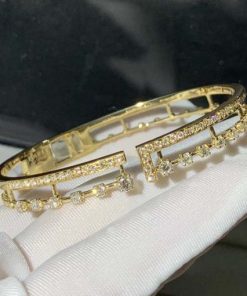 Marli Avenues Open Hinged Bracelet In Yellow Gold AVEN-B2