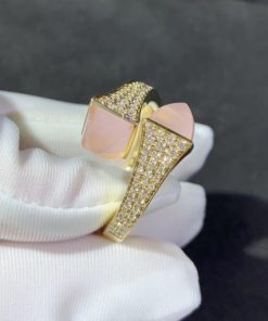 Marli Cleo Diamond Ring-Pink Opal