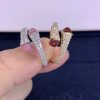Marli Cleo Diamond Slim Ring In White Gold Pink Quartzite CLEO-R1
