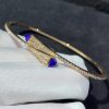 Marli Cleo Diamond Slim Slip-On Bracelet In Rose Gold Lapis Lazuli CLEO-B1