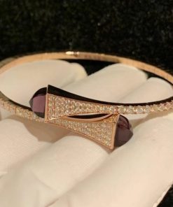 Marli Cleo Diamond Slip-On Bracelet In Rose Gold Amethyst CLEO-B3