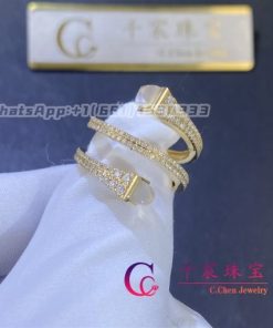 Marli Cleo Diamond Twist Ring In Yellow Gold White Moon Stone CLEO-R15