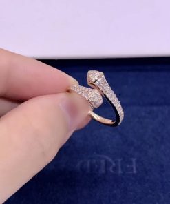 Marli Cleo Full Diamond Slim Ring In Rose Gold CLEO-R8