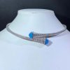 Marli Cleo Rev Diamond Slip-On Necklace In White Gold Turquoise CLEO-C29