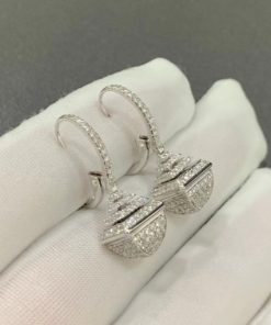 Marli Cleo Rev Mini Full Diamond Drop Earrings In White Gold CLEO-E49
