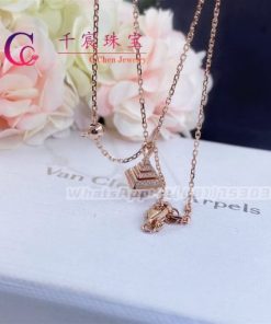 Marli Cleo Rev Mini Full Diamond Pendant In Rose Gold CLEO-N32