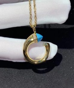 Marli Cleo Venus Gold Pendant In Yellow Gold Turquoise CLEO-N33