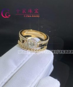 Marli Rock Circle Double-Strand Ring In Rose Gold ROCK-R10