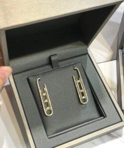Messika Boucles d??oreilles Move 10th SM Yellow Gold For Her Diamond Earrings 10811-YG