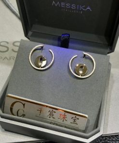 Messika Cr??oles Lucky Move SM Pink Gold For Her Diamond Earrings 07515-PG