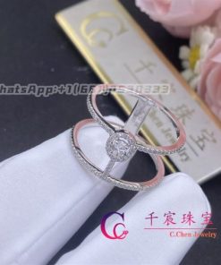 Messika Glam??Azone 2 Rows Pav?? White Gold For Her Diamond Ring 05237-WG