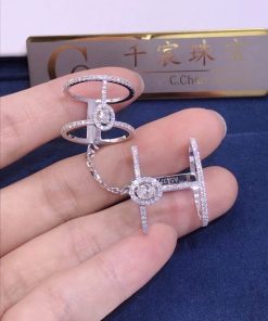 Messika Glam??Azone Double Pav?? White Gold For Her Diamond Ring 05671-WG