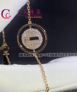 Messika Lucky Move Pav?? SM Pink Gold For Her Diamond Bracelet 07541-PG