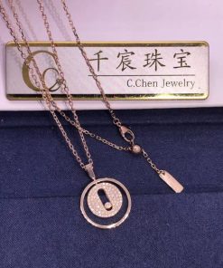 Messika Lucky Move SM Pav?? Pink Gold For Her Diamond Necklace 07397-PG