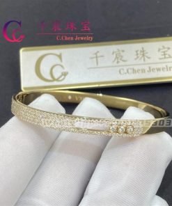 Messika Move Noa Bangle PM Pav?? Yellow Gold For Her Diamond Bracelet 10093-YG