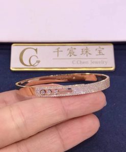 Messika Move Noa Bangle SM Pav?? Pink Gold For Her Diamond Bracelet 10093-PG