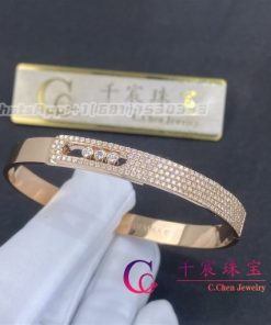Messika Move Noa Pav?? Bangle Pink Gold For Her Diamond Bracelet 06371-PG