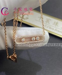 Messika Move Pav?? Pink Gold For Her Diamond Necklace 03994-PG