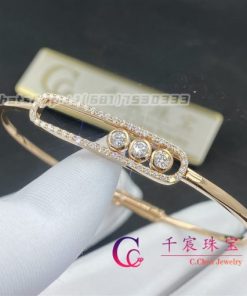 Messika Move Pav?? Thin In 18K Pink Gold And Diamond Bracelet 05032-PG