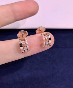 Messika Move Romane Mini Hoops Pink Gold For Her Diamond Earrings 07178-PG