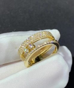 Messika Move Romane Pav?? Yellow Gold For Her Diamond Ring 07128-YG
