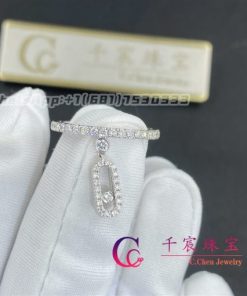 Messika Move Uno Pav?? Drop In 18K White Gold And Diamond Ring 11163-WG