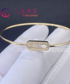 Messika Move Uno Pav?? Flex Bangle MM Yellow Gold Diamond Bracelet 12057-YG