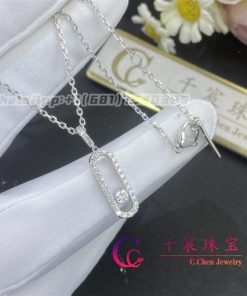Messika Move Uno Pav?? LM White Gold For Her Diamond Necklace 12058-WG