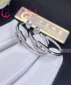 Messika Move Uno Small Hoop Earrings White Gold For Her Diamond Earrings 12485-WG