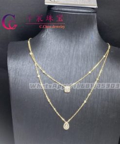 Messika My Twin 2 Rows Yellow Gold Diamond Necklace 06506-YG