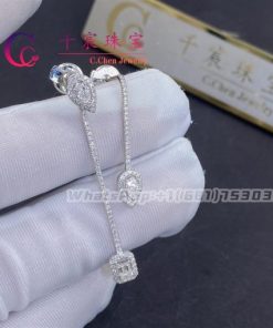 Messika My Twin Hook and Stud 3??0.10ct White Gold For Her Diamond Earrings 07224-WG
