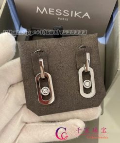 Messika So Move XL Pendant Earrings White Gold For Her Diamond Earrings 13132-WG