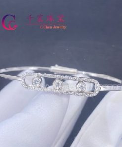 Messika Move Pav?? Thin White Gold For Her Diamond Bracelet 05032-WG