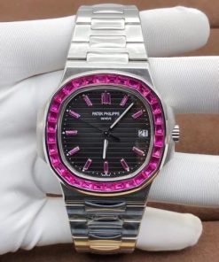 Patek Philippe Nautilus Platinum Ruby Bezel ?C 5711/112P