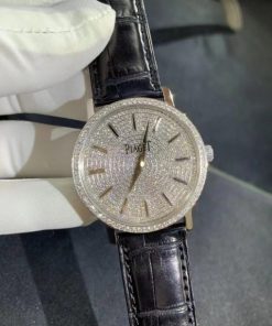 Piaget Altiplano White Gold with Black Crocodile Leather Watch G0A36128