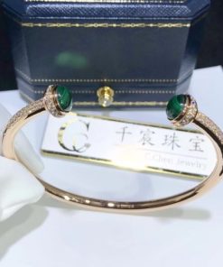 Piaget Possession Open Bangle Bracelet malachite G36PD400