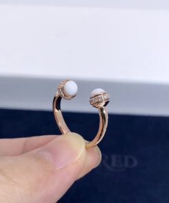 Piaget Possession Rose Gold Mother-of-Pearl Diamond Open Ring G34P1K00