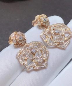 Piaget Rose Earrings in 18K Rose Gold G38U0066