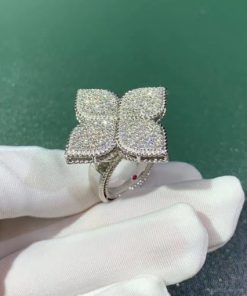 Roberto Coin Princess Flower Diamond Gold Ring