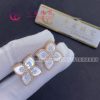 Roberto Coin Princess Flower Earrings With Diamonds And Mother Of Pearl 18K Rose Gold 20mm