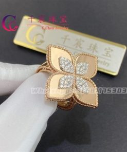 Roberto Coin Princess Flower Ring Rose Gold Diamonds ADR888RI1838