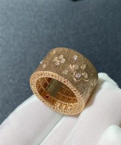 Roberto Coin Rose Gold Diamonds Venetian Princess Large Ring