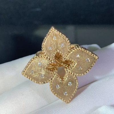 Roberto Coin Venetian Princess Ring Rose Gold & Diamond ?C 3.5cm