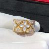 Roberto Coin Venetian Princess Wide Diamond & Mother-of-pearl Cut-out Flower Ring