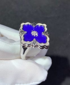 Buccellati Opera Color Ring in 18k White Gold with Lapis Lazuli