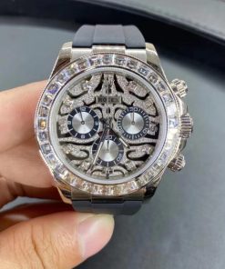Rolex Cosmograph Daytona Diamond Bezel Eye of the Tiger Dial White Gold 116589 TBR